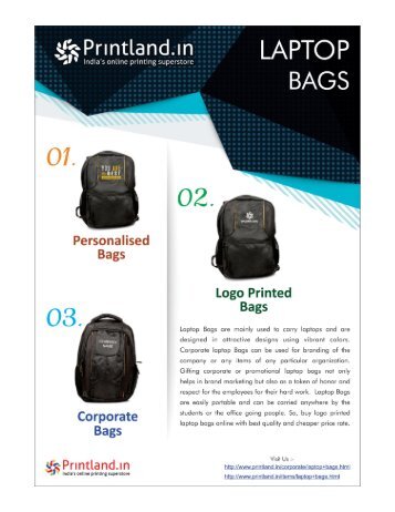 Bulk Laptop Bags - Buy Promotional and Corporate Laptop Bags with Logo Printed Online in India
