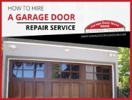 4 Things to Know Before Hiring a Garage Door Repair Service in Boise