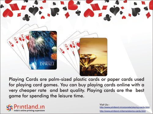 Buy Personalized and Customized Playing Cards Games Online in India - PrintLand.in