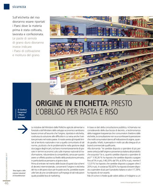 Tecnologie Alimentari 5 Giugno e Luglio 2017