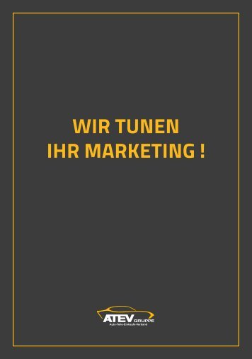 Katalog "Wir tunen Ihr Marketing"
