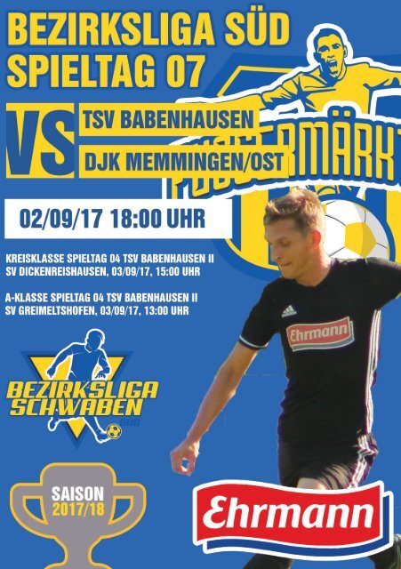 20170902 Fuggermärktler TSV 1862 Babenhausen - DJK Memmingen Ost