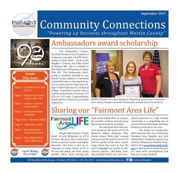 September 2017 - Fairmont Area Chamber Newsletter