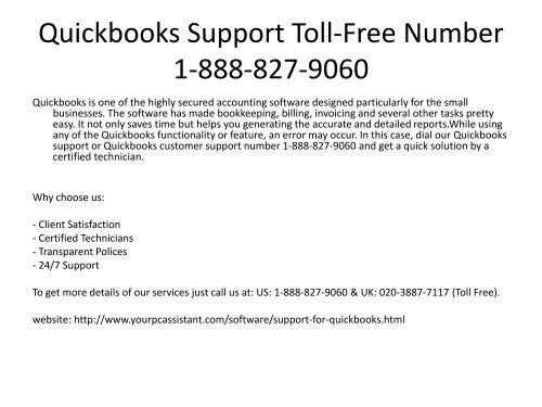 Quickbooks Support 1-888-827-9060