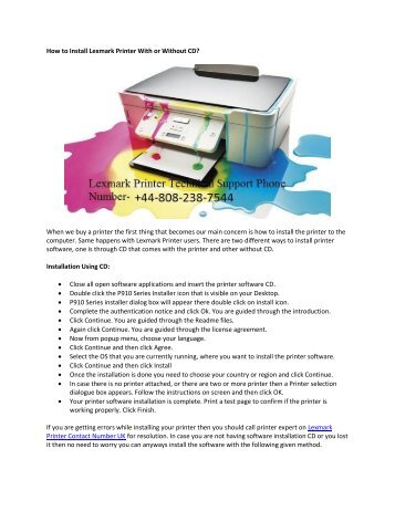 Install Lexmark Printer Without Cd Install Lexmark Printer Without Cd