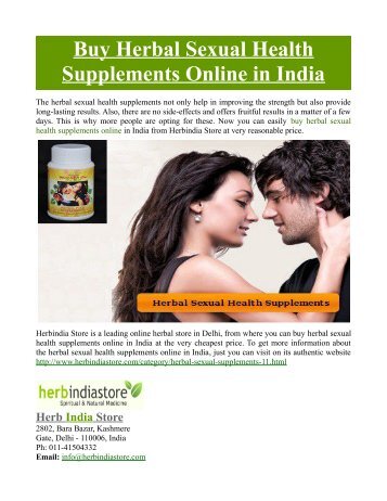 Buy Herbal Sexual Health Supplements Online in India