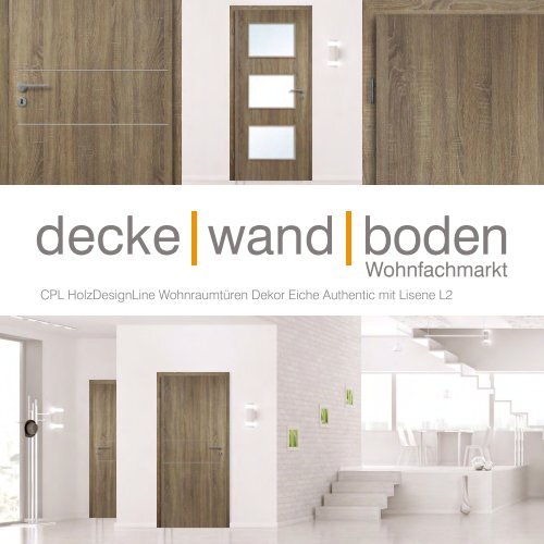 dwb Wohnraumtüren CPL Holz Design Line mit Lisene L2 Eiche Authentic