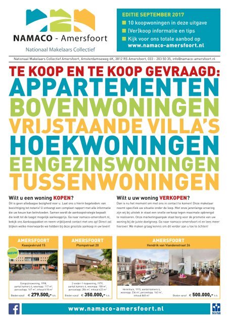 NAMACO Amersfoort Woonmagazine, uitgave september 2017