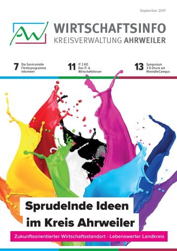 AW-Wirschaft September 2017 - Sprudelnde Ideen Kreis Ahrweiler