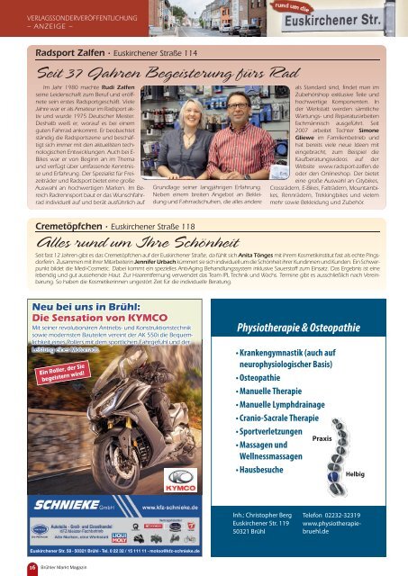 Brühler Markt Magazin August 2017