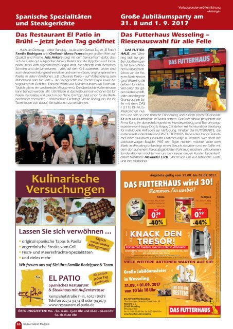 Brühler Markt Magazin August 2017