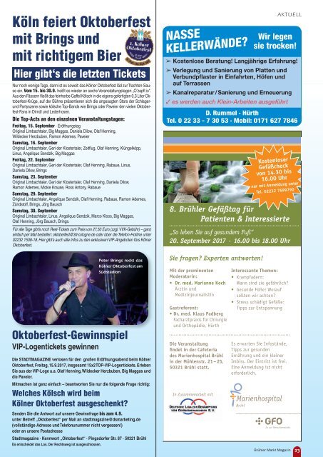 Brühler Markt Magazin August 2017