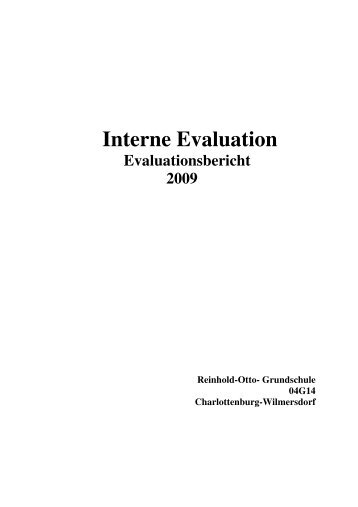 Evaluationsbericht 2009 - Reinhold-Otto-Grundschule