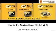 44-800-046-5292 Norton Error 3019, 1 & 6