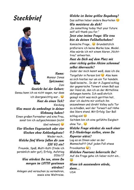 Stadionzeitung Ausgabe 2.