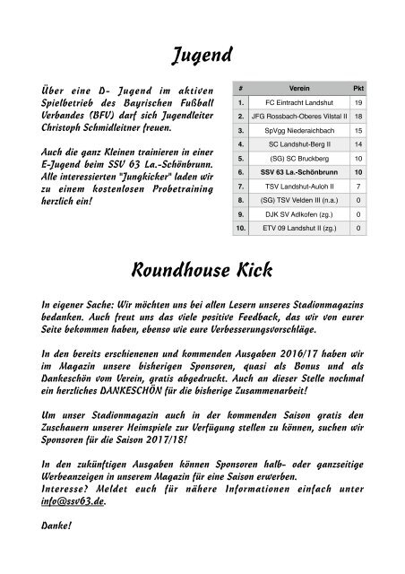 Stadionzeitung Ausgabe 5.