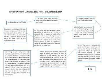 INFOGRAMA CUENTO LA RIQUEZA DE LA FRUTA