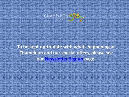 What happening at the Chameleon Group