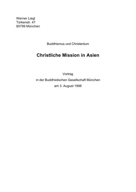 Christliche Mission in Asien