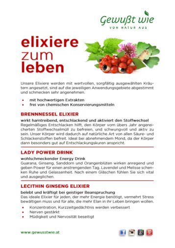 Elixiere zum Leben