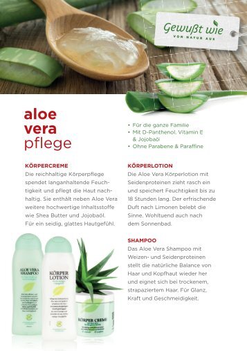 Körperpflege mit Aloe Vera