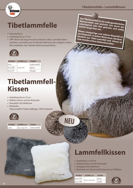 Heitmann Felle GmbH - Katalog 2017/2018