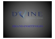 D'Vine Distillates All Brands Brochure. Devine Distillates Group