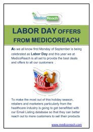 Labor Day Offers of up to 20% from MedicoReach