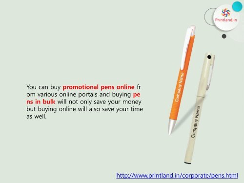 Buy Online Promotional or Corporate Bulk Pens with Logo Printing in India – PrintLand.in