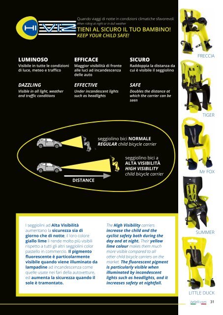 BELLELLI Catalogo Seggiolini Bici Auto 2018