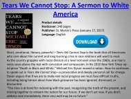 [PDF] Download Tears We Cannot Stop A Sermon to White America