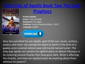 [PDF] Download The Trials of Apollo Book Two The Dark Prophecy