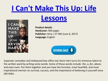 Download I Can&#039;t Make This Up Life Lessons