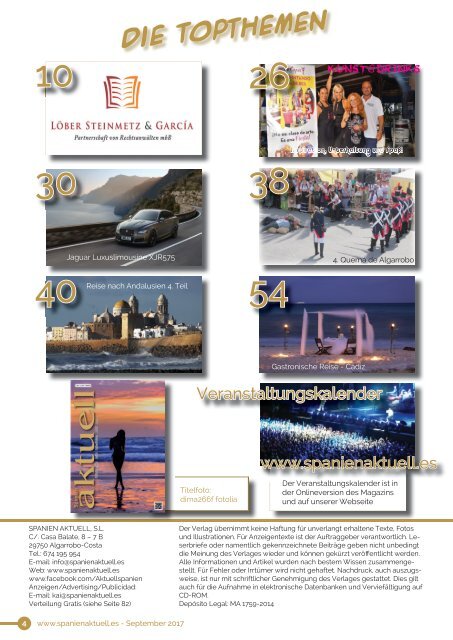 Onlineversion September 2017 Spanien aktuell