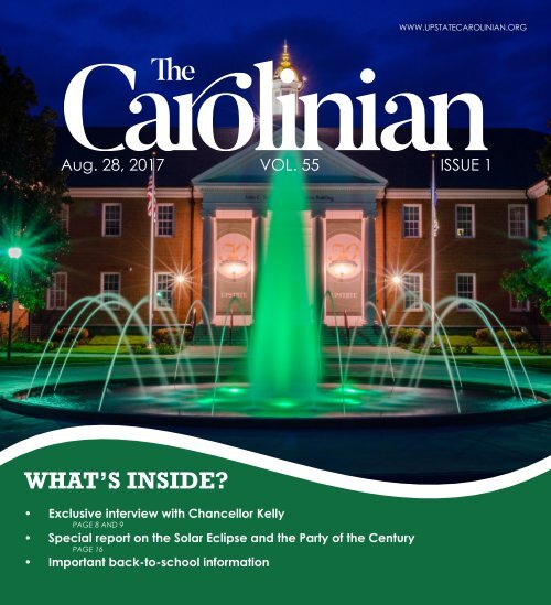The Carolinian - Vol. 55, Issue 1 - Aug. 28, 2017