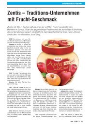 Zentis – Traditions-Unternehmen mit Frucht-Geschmack