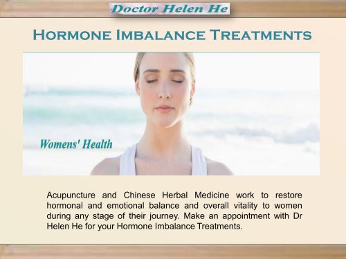 Natural Treatments of Hormone Imbalance