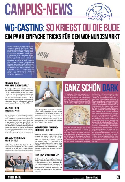 INSIDER Osnabrück // September 2017 // No. 410