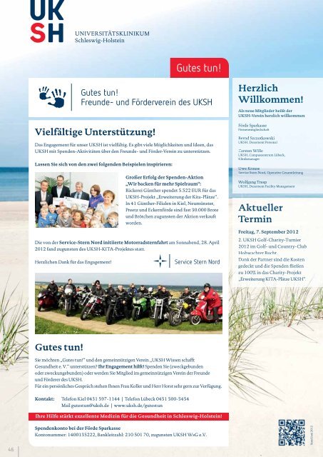 Gutes tun! - UKSH Universitätsklinikum Schleswig-Holstein