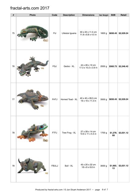 Jon Stuart Anderson catalog (Singapour dollars prices)