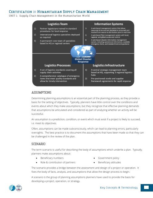 CHSCM 3.0 - Unit 1 - SCM in the Humanitarian World