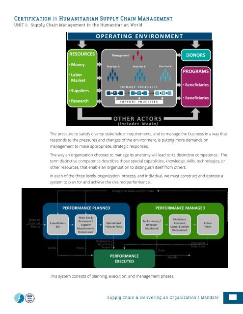 CHSCM 3.0 - Unit 1 - SCM in the Humanitarian World