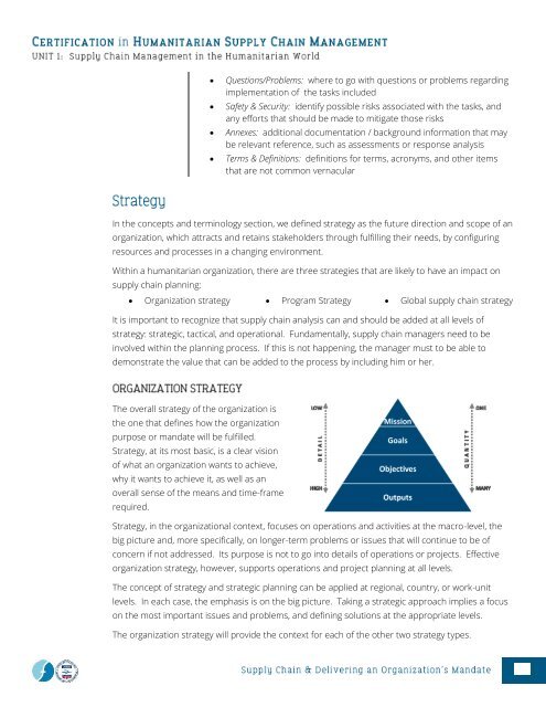 CHSCM 3.0 - Unit 1 - SCM in the Humanitarian World