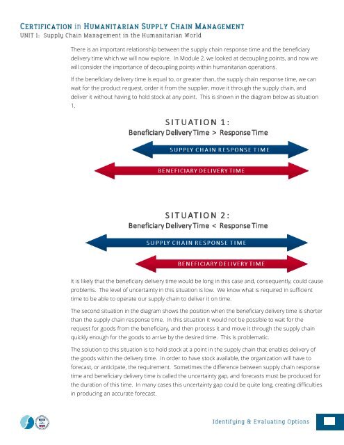 CHSCM 3.0 - Unit 1 - SCM in the Humanitarian World