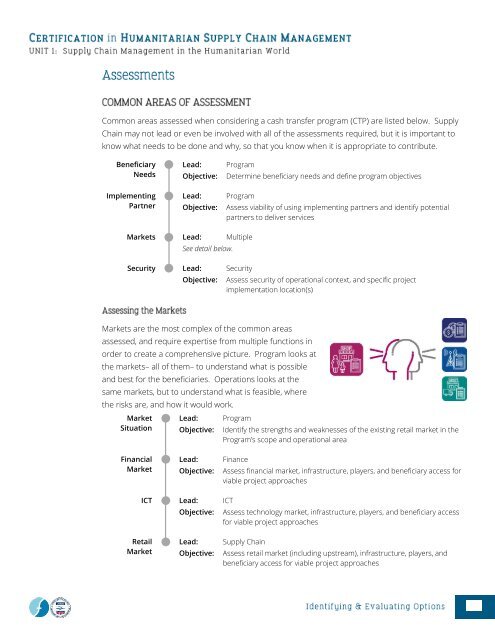 CHSCM 3.0 - Unit 1 - SCM in the Humanitarian World