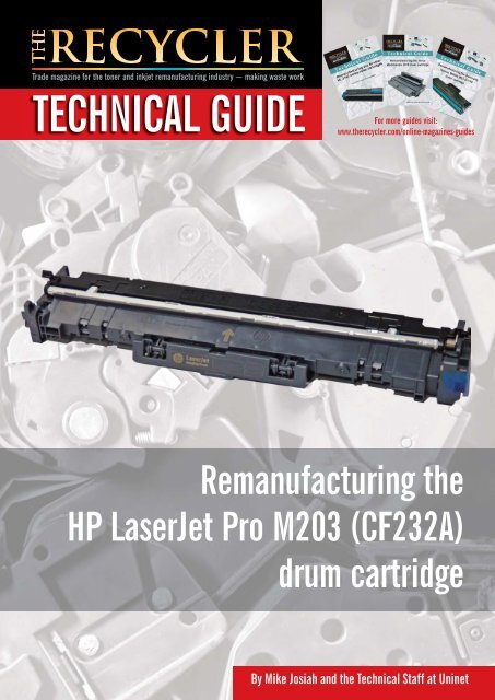 Remanufacturing the HP LaserJet Pro M203 (CF232A) drum cartridge