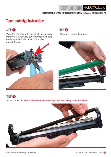 Remanufacturing the HP LaserJet Pro M203 (CF232A) drum cartridge