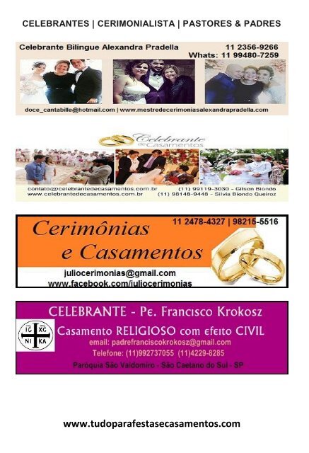 Guia de festas e casamentos Setembro/2017