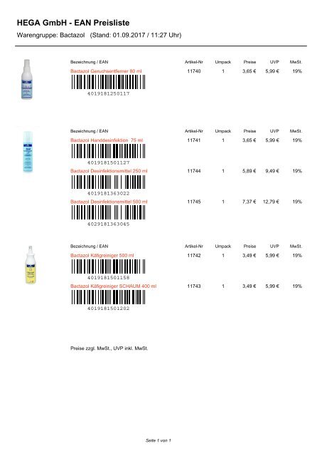 Bactazol_EAN Preisliste_Hega GmbH_092017