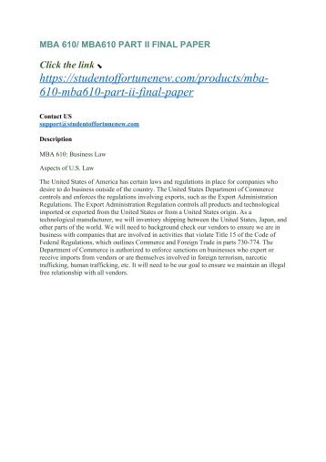 Umuc Mba 610 itec 610 paper part 3 operational improvement report Umuc Mba 610 itec 610 paper part 3 operational improvement report